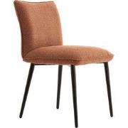 Light&living Eetkamerstoel 58x47x80 cm VADENI terra+zwart - set van 2