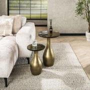 Hoyz Collection - Bijzettafel Eclipse Druppel S - Goud Antiek Finish