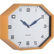 Wandklok Modern Factory Octagon - Geel - 32x32x26cm