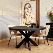 Starfurn - Eettafel Denver - Zwart - 120x120x76 cm
