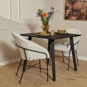 Starfurn - Eettafel Omaha - Zwart - 90x90x40 cm
