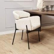 Starfurn - Eetkamerstoel Otis - Wit - 60,5x74,5x55 cm