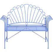 CAVINIA - Tuinbankje - Lichtblauw - IJzer