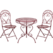 ALBINIA - Bistroset voor 2 - Bordeaux - Metaal