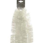 4 stuks - Lametta Slinger guirlande glans 75mmx2.7m wit