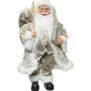 Kerstman pes l14b25h45cm zilver