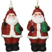 Kerstman kunststof 2ass candy stick santa with tree