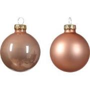 Kerstbal glas d5 cm rose ass 12st kerst
