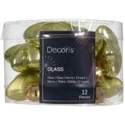 Ster glas l2b4.5h4 cm pstch ass 12st kerst