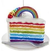 Orn.glas regenboogtaart l11cm