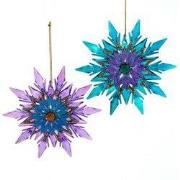 Ornament plastic paars hart l11cm