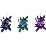 5.9 inch Rose Orna X 3. 5x5x10 cm kerstornament