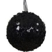 Kerstbal foam d8 cm zwart