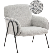 TRYSNES - Fauteuil - Zwart/Wit - Polyester