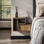 Solano Set van 2 Nachtkastjes Massief Mango Zand Brass