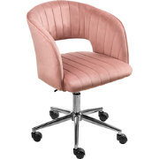 KATONAH - Bureaustoel - Roze - Fluweel