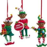 Claydough Afro-Amerikaanse elfenorn 3A 12 cm ornament