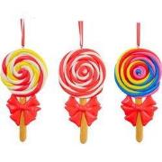 4.5 inch H Clay Dough Lollipop Orna X 3. 5x5x10 cm kerstornament