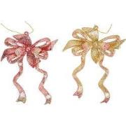 5.7 inch Bow Orna X 2. 5x5x10 cm kerstornament