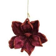 Plastic bloem 10 cm ornament III