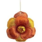 Plastic bloem 10 cm ornament VII