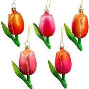 Glas bloem 5A 10 cm ornament