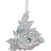 Plastic rozet 8 cm ornament II