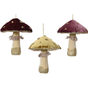 Paddenstoel fluweel l10b10h12 cm a3