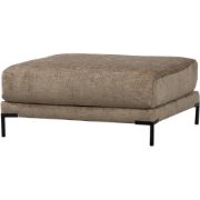 vtwonen Couple Poef - Polyester - Mud Melange - 44x100x100