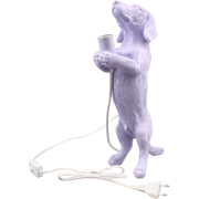 Table Lamp - Dachshund - Polyresin - E14 - Lilac- 10x15x38cm