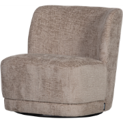 WOOOD Atty Draaifauteuil - Polyester - Zand - 75x74x65