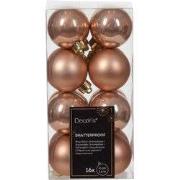 Kerstbal kunststof d4 cm rose 16st kerst