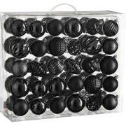 Mica Decorations Kerstballen Set - 60 Stuks - Ø7 cm - Onbreekbaar - Zw...