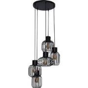 Hanglamp Getrapt - Mix Metal Charcoal - 5-Lichts - 180x47x47cm