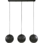 Hanglamp 3-Lichts - Metaal Zwart - 125x30x150cm