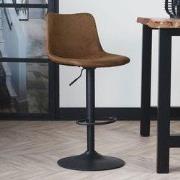 Industriële Draaibare Barkruk Boran Cognac - Verstelbaar - Zonder Arml...