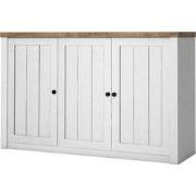 Meubella - Dressoir Parello 4 - Wit - Eiken - 130 cm