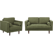 NURMO - Woonkamer set 3-zits - Donkergroen - Polyester