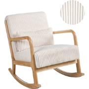 SORSELE - Schommelstoel  - Wit - Corduroy