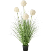 SNOWBALL BUSH - Kunstplant - Groen/Wit - 120 cm - Synthetisch