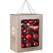 Christmas Baubles Set - 26 Pieces - Ø7 cm - Red