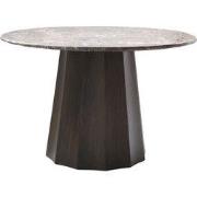 Eettafel Rond Ø120cm - Marmer - Bruin - Eettafel Senna