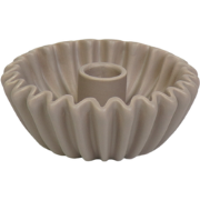 Pleated Candle Holder - Taupe- 12x12x4,5 cm
