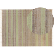 TALPUR - Vloerkleed - Beige/Lichtgroen - 160 x 230 cm - Jute