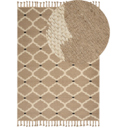 ORENCIK - Laagpolig vloerkleed - Lichtbeige - 200 x 300 cm - Jute