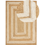 ELMALI - Laagpolig vloerkleed - Lichtbeige - 160 x 230 cm - Jute