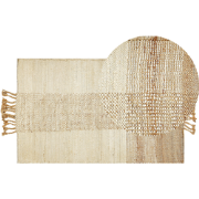 HAMZALAR - Modern vloerkleed - Lichtbeige - 80 x 150 cm - Jute