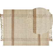 YELMEZ - Modern vloerkleed - Lichtbeige - 160 x 230 cm - Jute