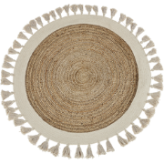 SAMSUN - Laagpolig vloerkleed - Beige - 120 cm - Katoen