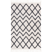 ELDES - Laagpolig vloerkleed - Lichtbeige - 160 x 230 cm - Katoen